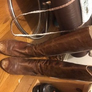 Tall leather boots